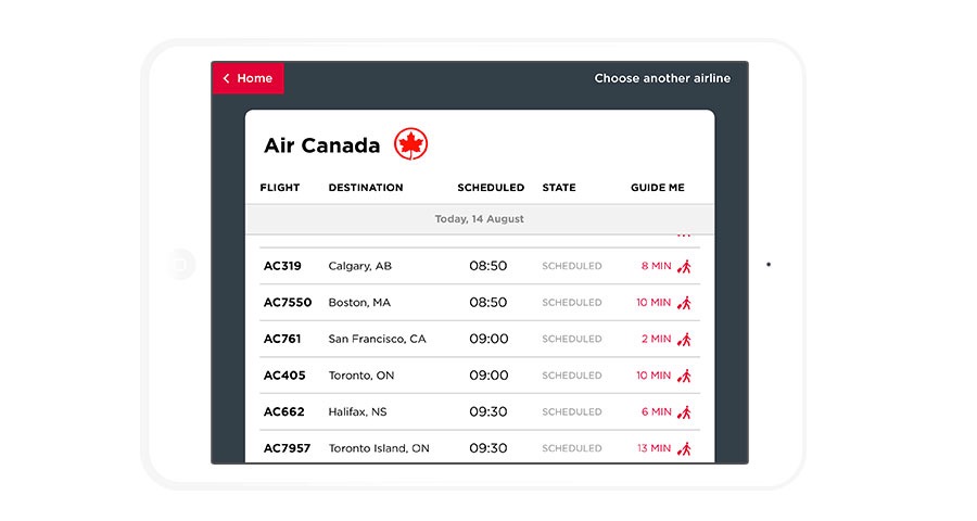 Develop Kiosk App for Flights Info