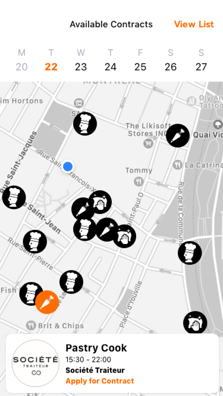 Epic Staff - find contracts on a map