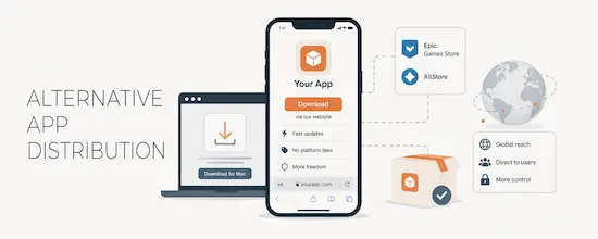 Alternative app distribution outside traditional app stores