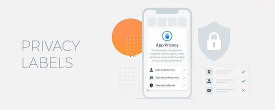 App Store privacy labels for mobile app data disclosure