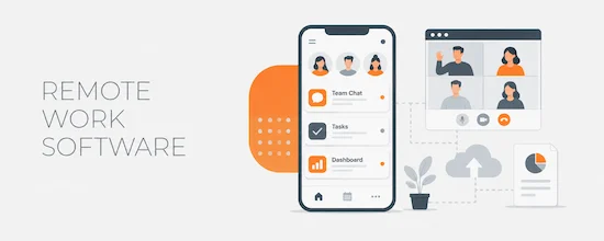 Remote work software for teams and internal workflows