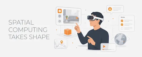 Spatial computing interfaces for mixed reality apps